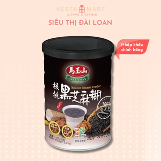 Bột Ngũ Cốc Mè Đen Ít Đường Green Max Đài Loan (Lon) - Bổ Sung Dinh Dưỡng - 450g -  Vesta - Mart