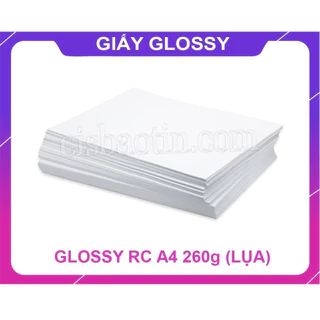 GIẤY GLOSSY RC A4 260G PHOTO LỤA ( XẤP 20 TỜ)