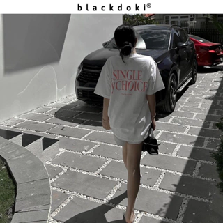 Áo thun nữ BLACKDOKI-SINGLE , áo phông basic hiện đại cá tính chất cotton dày dặn oversize