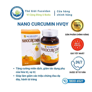 Viên uống Nano Curcumin Học Viện Quân Y (lọ 30 viên) - Tăng cường đề kháng, nâng cao thể trạng người u bướu