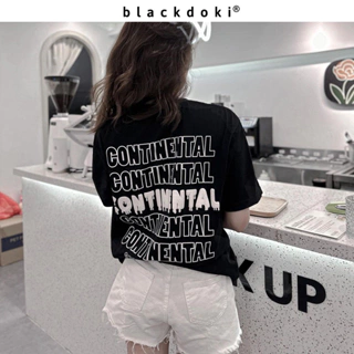 Áo thun nữ BLACKDOKI-Continenal , áo phông basic hiện đại cá tính chất cotton dày dặn oversize