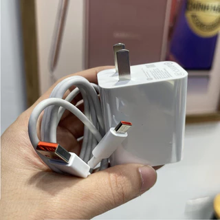 Bộ sạc nhanh Xiaomi 33w Chính hãng có Mi Turbo Charge như sạc đi kèm theo máy Dây sạc nhanh Xiaomi Type C PHANH