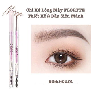 [MỚI VỀ] Chì Kẻ Lông Mày FLORTTE (M) Thiết Kế Hai Đầu Siêu Mảnh Tiện Lợi Dễ Kẻ Phẩy Sợi Chống Thấm Nước