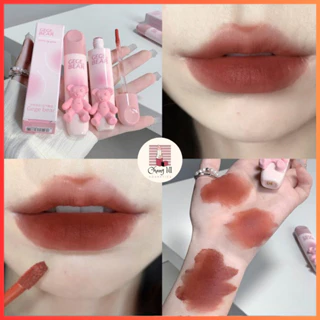 Son Kem Lì Gege Bear Gấu Hồng Tender Lip Glaze Mềm Mịn Môi Thiết Kế Sang Chảnh