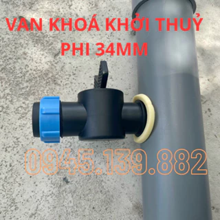 Van khoá khởi thuỷ kèm zon ống xẹp phun mưa phi 34