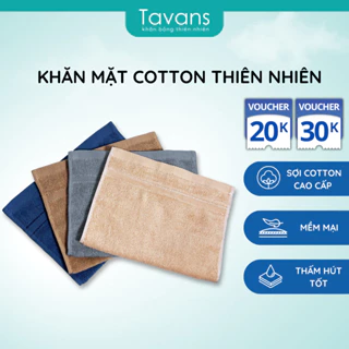 Khăn Lau Mặt Cotton TAVANS Cao Cấp, Dày dặn, Thấm Hút, Kháng Khuẩn dùng cho Gia Đình, Spa, Khách Sạn