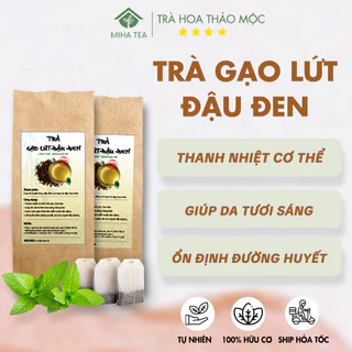 Trà gạo lứt đậu đen detox, thanh nhiệt, giải khát, thanh lọc gan gói 30 túi lọc - MIHA Tea