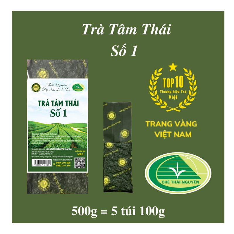 1kg Trà Tâm Thái Số 1 Trà xanh Thái Nguyên Trà Tân Cương Đặc Biệt 10 gói 100g Chè Nõn Thái Nguyên 1kgS1