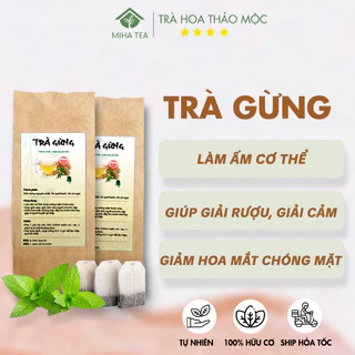 Trà gừng giữ ấm cơ thể, giải cảm, tốt cho hệ tiêu hóa gói 30 túi lọc - MIHA Tea