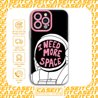 Ốp lưng iphone cạnh vuông Caseit Phi hành gia Need More Space art aesthetic 8/8plus/x/xs/11/12/13/14/pro/max/plus/promax