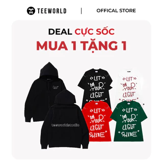 [Combo Siêu Sale] Mua 1 Áo Hoodie Zip Tặng 1 Áo Let Your Light Shine Cùng Size