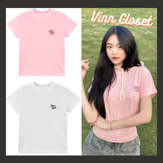 Áo Baby Tee PINK ORIGINAL , áo thun nữ form baby tee chất cotton dày dặn SA11 Vinn_Closet