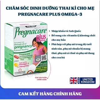 Combo 2 hộp Pregnacare plus omega 3 - viên uống bổ sung vitamin - khoáng chất và Omega-3 cho mẹ bầu.