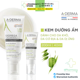 Kem Dưỡng Ẩm A-Derma Exomega Control Emollient Cream cho da cơ địa, da khô