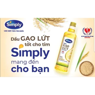 Dầu gạo lứt Simply nguyên chất 1L