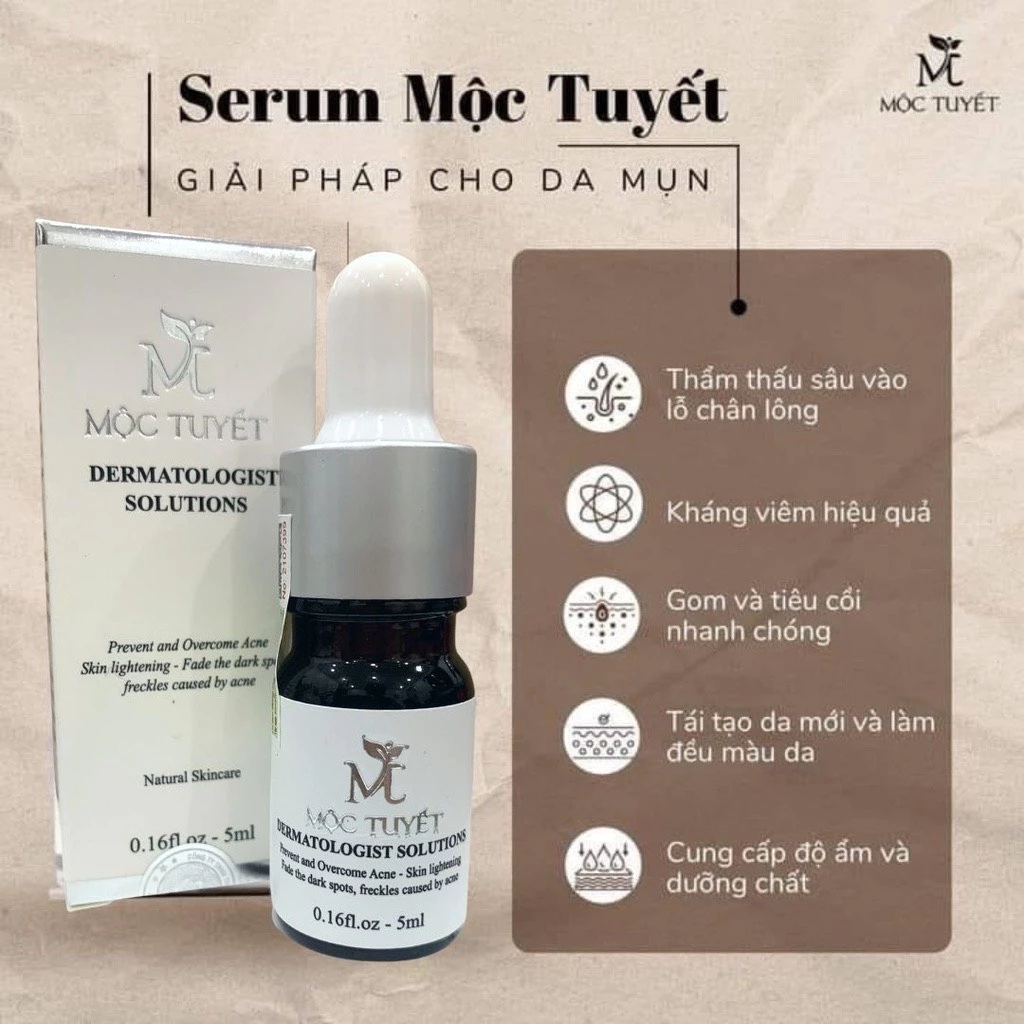 Serum huyết thanh giảm mụn mờ thâm và dưỡng trắng da mặt, se khít và làm đẹp da,Tặng kèm túi giấy chính hãng