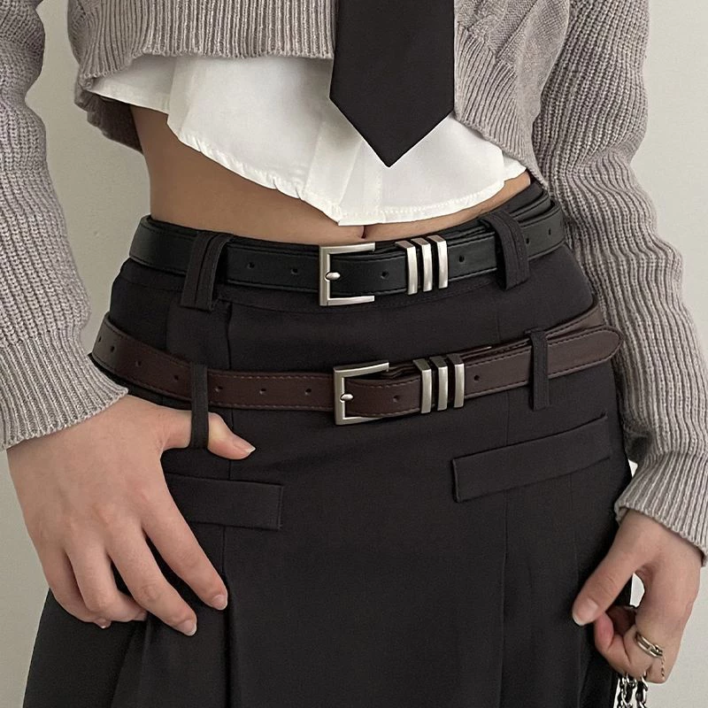 Thắt Lưng Nam Nữ Bản Nhỏ Unisex Thời Trang Hàn Quốc 2.3CM Chất Da Đẹp, Dây Lưng Nữ Cao Cấp Học Sinh Sinh Viên- HATLN0026