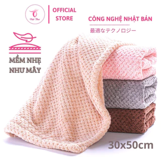 Khăn mặt sợi Microfiber công nghệ Nhật Cao Cấp  siêu mềm mại, thấm hút nước, không chất huỳnh quang Việt Thư