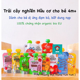 Date 8,10/2024 Trái cây, Hoa quả nghiền, Bột cháo hữu cơ cho bé 4-6m (4,6 tháng) dị ứng đạm bò, bất dung nạp