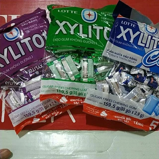 Kẹo gum không đường xylitol lotte đủ vị gói 159,5g ( 55 gói x 2,9 g ) ( Bách hóa gia đình )