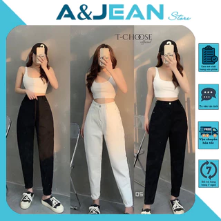 Quần jean baggy nữ trơn thời trang | A&JEAN STORE