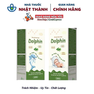 Sữa tắm thảo dược cho bé Dolphin 200ml - Hỗ trợ phòng ngừa rôm sảy