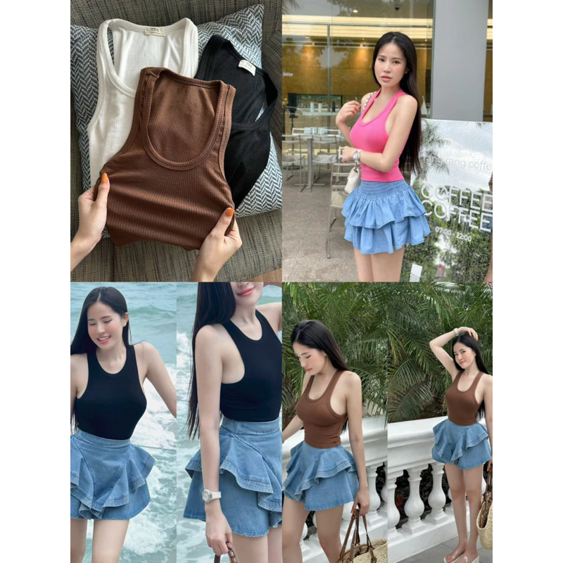 Croptop ba lỗ basic