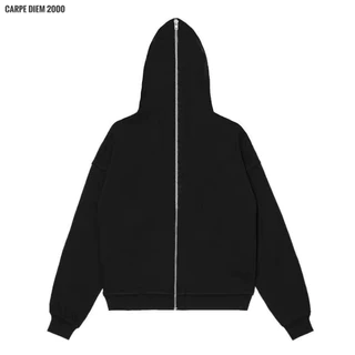 Faceless Full Zip Hoodie - Áo hoodie đen trơn khoá kéo kín mặt unisex nam nữ