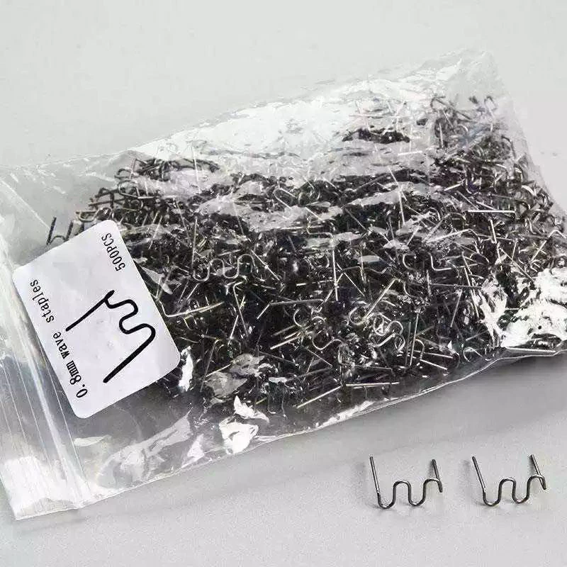 Gói 500 đinh ghim hàn nhựa gợn sóng chất liệu thép không rỉ kích thước 0.8mm