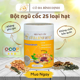 Bột Ngũ Cốc Cô Ba Bình Định Hộp 1kg - Bột ngũ cốc cao cấp 25 loại hạt