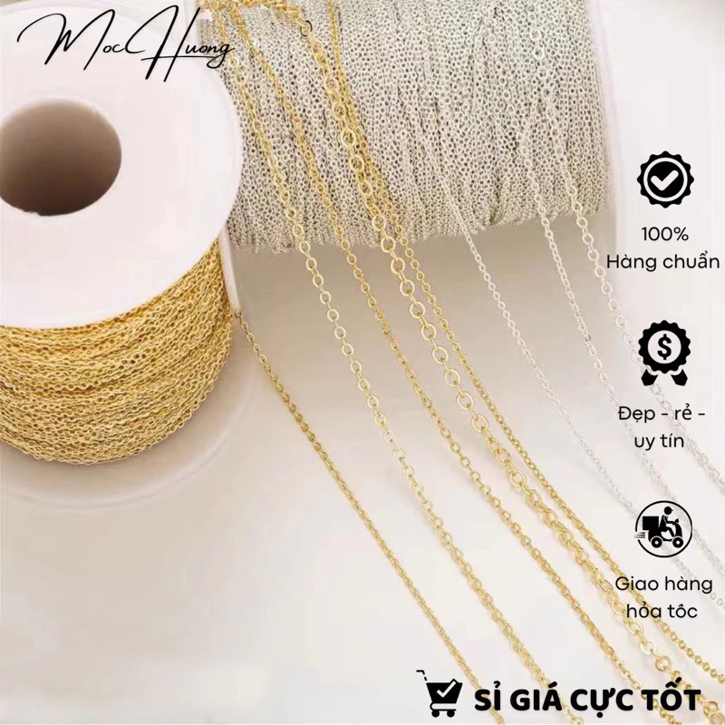 2 mét dây xích chữ O dày 1.2mm làm dây chuyền, vòng tay, trang sức - TL239 MOCHUONG JEWELRY