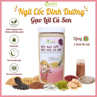 Bột ngũ cốc bột gạo lứt củ sen OHAPI hũ 500gr cân bằng vóc dáng, đẹp da