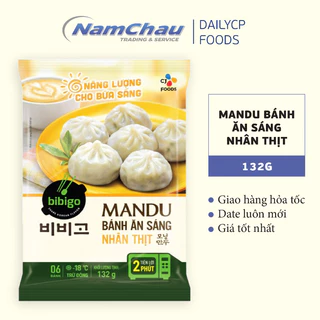 Mandu bánh ăn sáng nhân thịt Bibigo CJ 132g/ chiên/hấp ăn sáng tiện lợi, thơm ngon [HN giao hàng hỏa tốc]