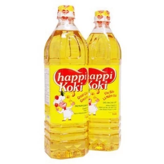 Dầu ăn happi Koki chai 1lít (HSD: 05/ 2026)