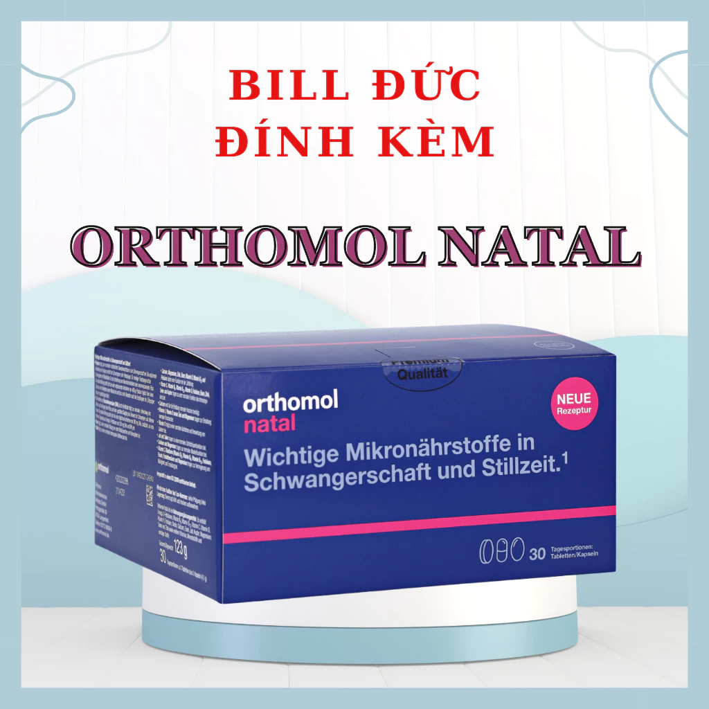 Orthomol Natal - Vitamin bà bầu và phụ nữ cho con bú [BILL ĐỨC ĐÍNH KÈM]