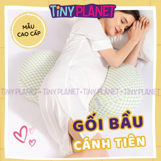 Gối bà bầu cánh tiên cao cấp kèm gối phụ Tiny Planet giúp mẹ bầu nằm nghiêng, giảm đau lưng, cải thiện giấc ngủ ngon