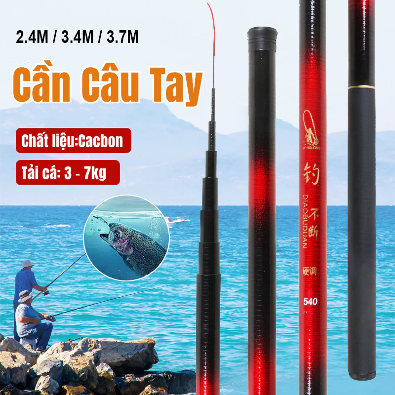 3,7M Cần Câu Cá 5-8H, Cần Câu Tay SHIMANO Cacbon Cao Cấp,cần câu đài do Lão Ngư Phân Phối Chính Hãng