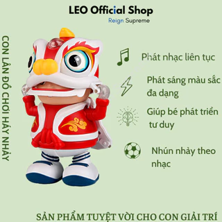 Chú bé múa lân phát sáng phát nhạc giúp bé phát triển tư duy, đồ chơi trung thu con lân