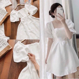 váy babydoll thiết kế thanh lịch cho nữ . Vải cao cấp tn04 - thongnhat