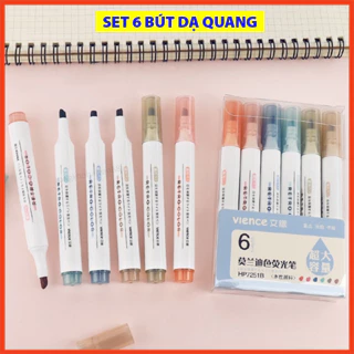 Bút dạ quang highlight đánh dấu nhớ dòng 1 cây, 4 cây, 6 cây, dạ quang nhiều màu tiện dành cho học sinh