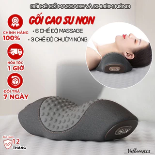 Gối Kê Đầu Tích Hợp Massage Và Chườm Nóng, Gối Ngủ Cao Su Non Thư Giãn, Kê Cổ Giảm Đau Mõi Cổ Vai Gáy, Ngủ Ngáy - VB