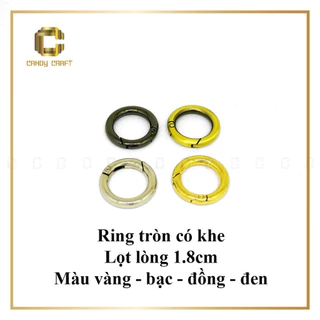 Khoen tròn (có khe mở) lọt lòng 1.8 - 2.5cm - phụ kiện làm túi xách