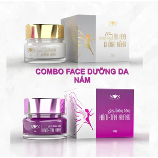 Combo Kem Face Nám Tím Trắng Ngày Đêm Tặng Cao Bưởi SON Nguyễn Tiên