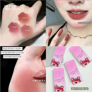 Son Kem Lì Daimanpu Sun Mist Lip Glaze gấu dâu