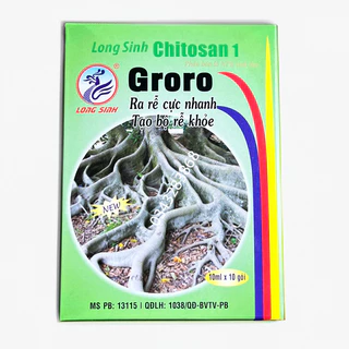 Phân bón kích rễ groro giải độc bung chồi bén rễ nhanh xanh cây trừ bệnh (hộp 10 gói)