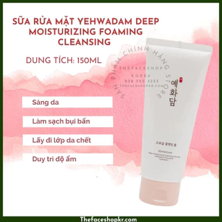 [ Date mới 2026 ] Sữa rửa mặt đông y Sáng Da Cấp ẩm The Face Shop YEHWADAM DEEP MOISTURIZING FOAMING CLEANSER 150ml