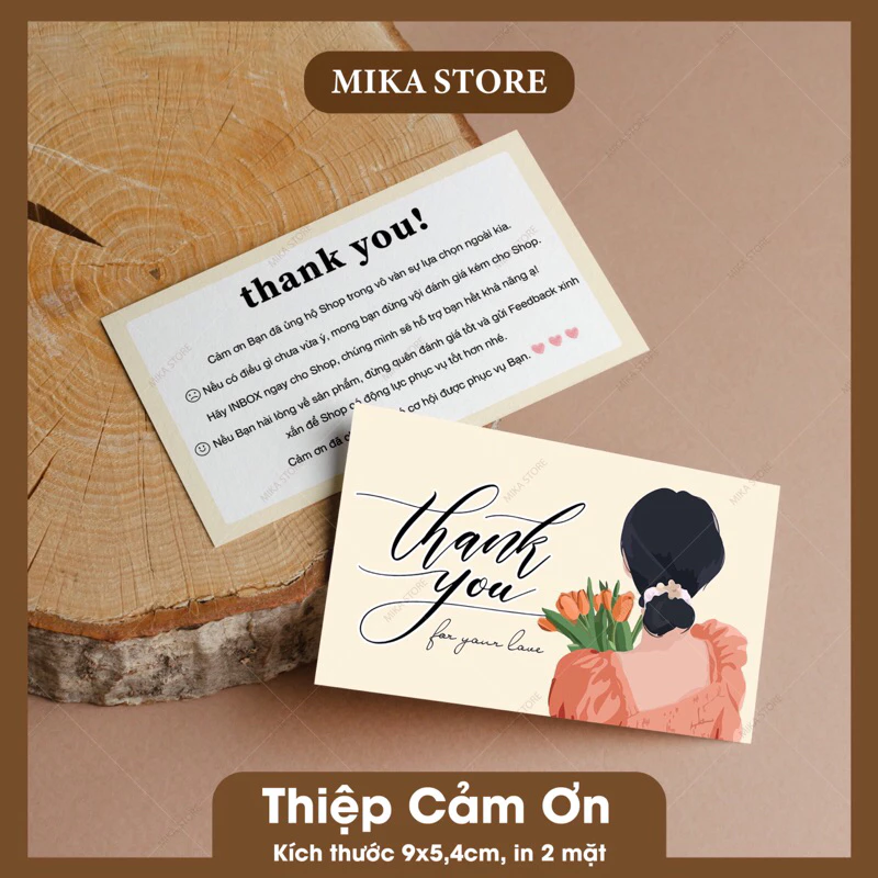 [ SẴN ] Combo 100 Thiệp Cảm Ơn, Card Cảm Ơn Khách Hàng, Card Thank You