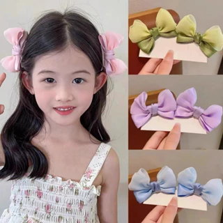 Set 2 kẹp nơ voan kẹp 2 bên dễ thương cho bé gái - kẹp tóc xinh xắn - Selenshop