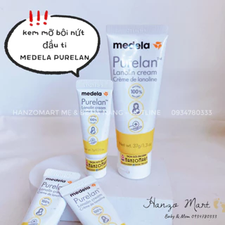 Kem nứt đầu ti Medela Purelan 37g, chiết xuất mỡ cừu, kem bôi ti và chăm sóc núm ti an toàn cho mẹ