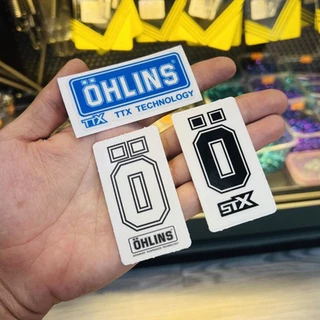 Tem Sticker Ohlins In Trong Decal Lẻ, CHỈ DÀNH CHO XE SÁNG MÀU